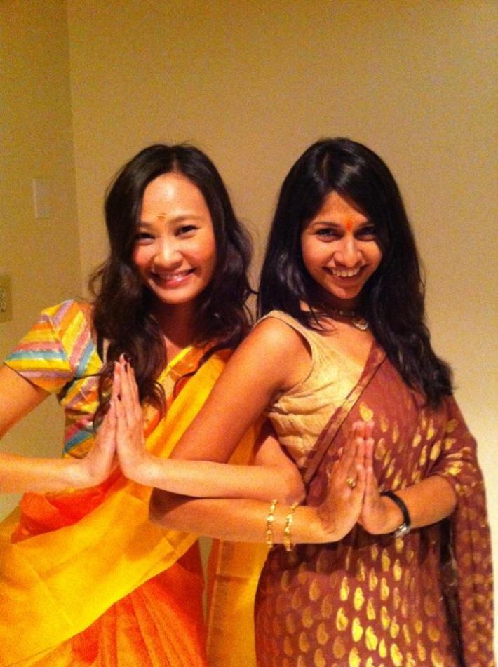 왼쪽은 대만, 오른쪽은 인도출신 내 절친 산드햐