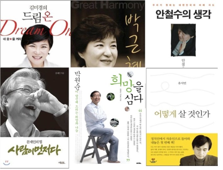 김미경, 박근혜, 안철수, 문재인, 박원순, 유시민